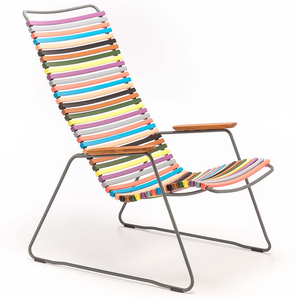 Houe - Click Lounge Chair - Multicolour - Orange / Blue / Pink - Powder