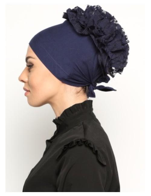Navy Blue Volume Hijab Cap - INYDY