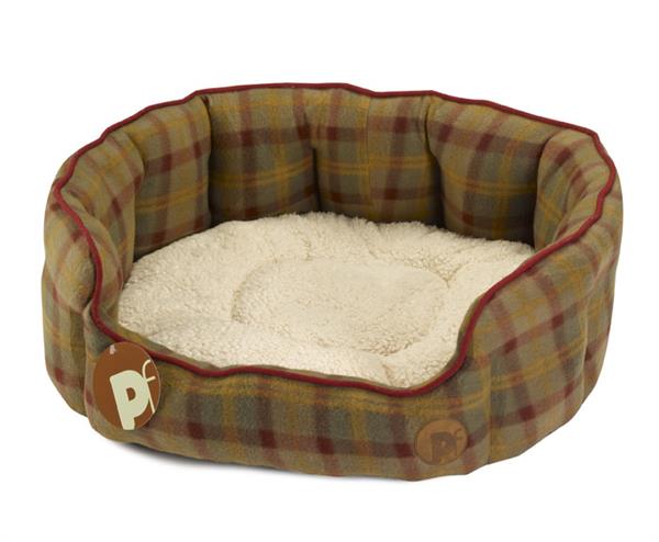 15072-PetFace-Country-Check-Oval-Bed-Small