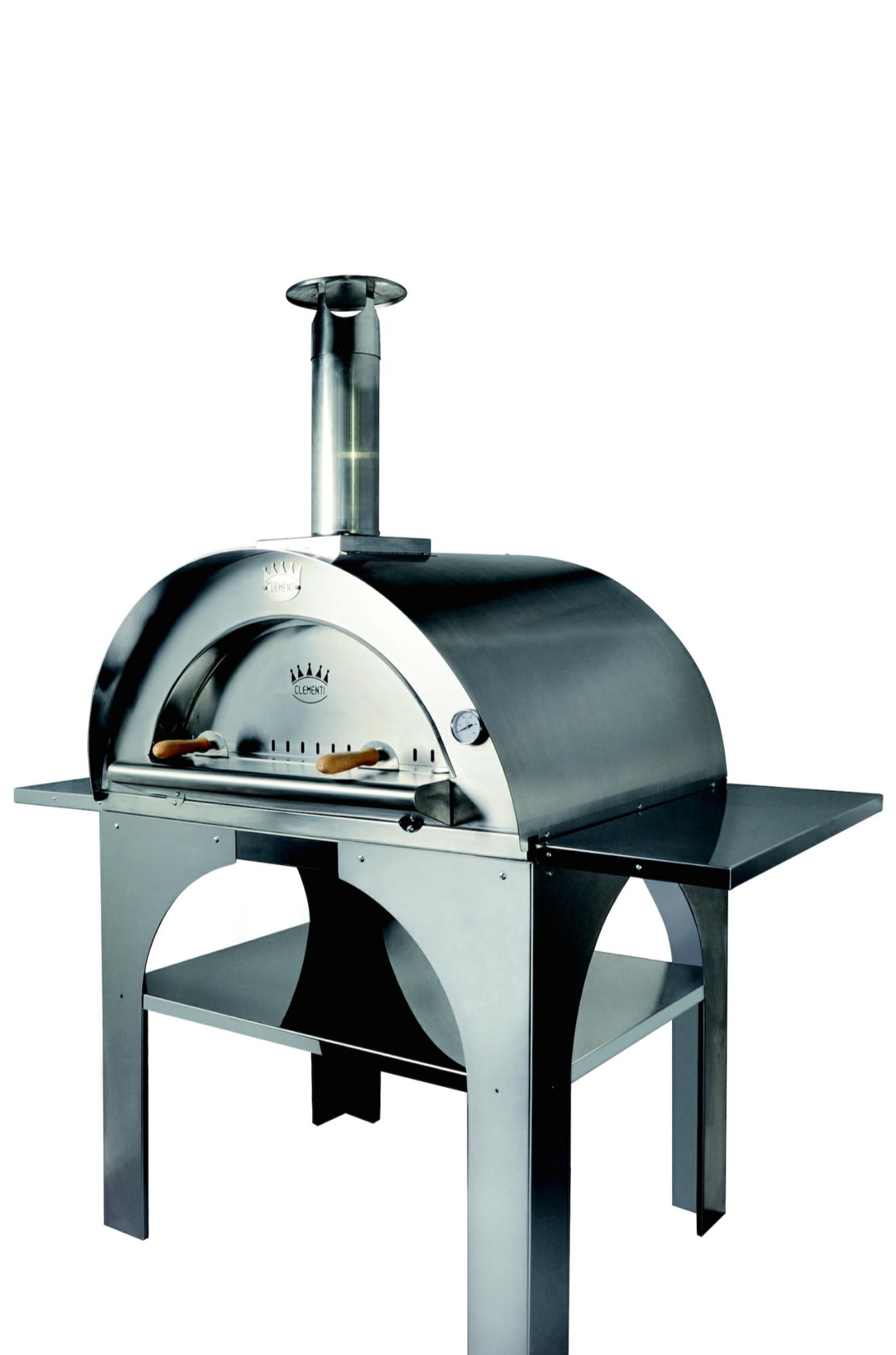 Clementi-Pulcinella-pizza-oven-in-Stainless-Steel1