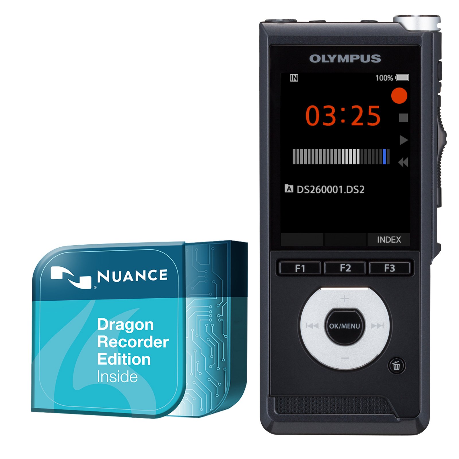 Olympus_DS-2600_Voice_Recorder_with_Nuance_Dragon_Recorder_Edition_Speech_Shop