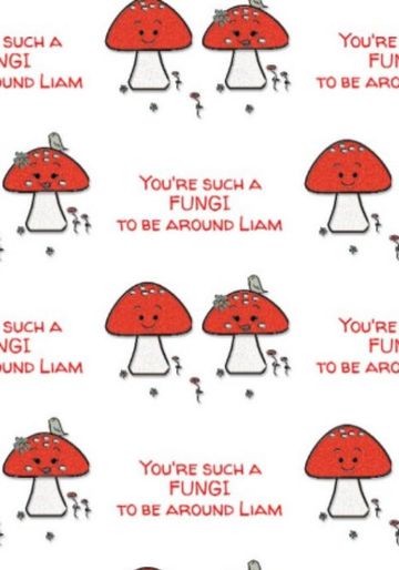 cartoon-mushrooms-with-fungi-caption-anniversary-wrapping-paper