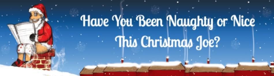 personalised-christmas-humour-banner-with-a-naughty-santa-reading-a-new-paper-on-the-chimney