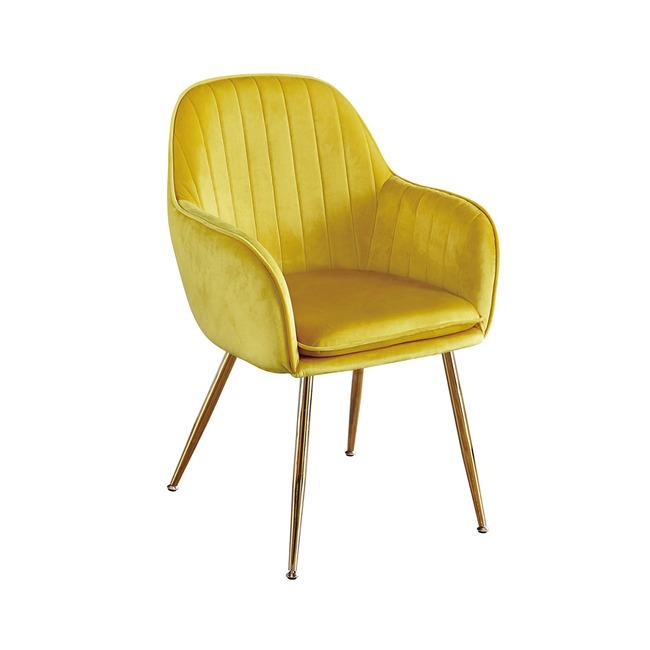 Lara-Dining-Chair-Ochre-Yellow-With-Gold-Legs-_Pack-of-2