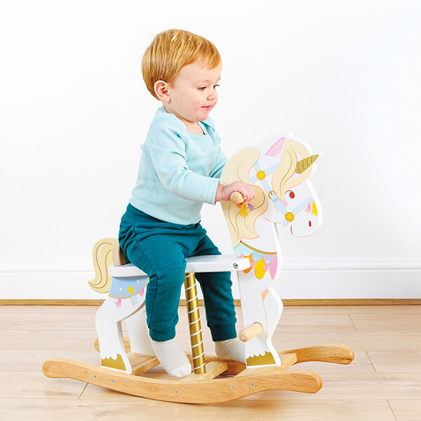 PL134-Unicorn-Carousel-Rocking-Boy-Horse-Ride-on