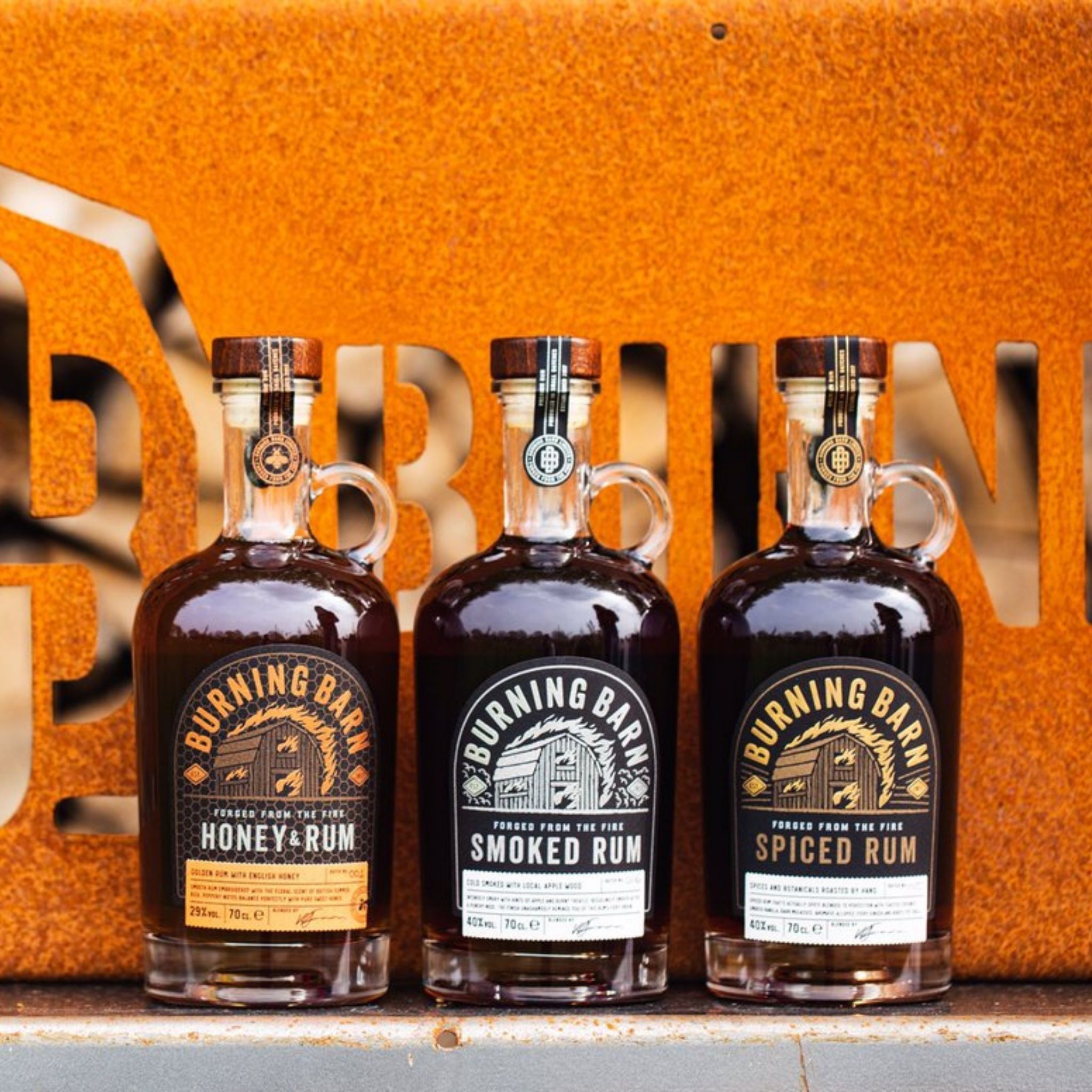 BurningBarnRumTrioHoneySmokedSpiced