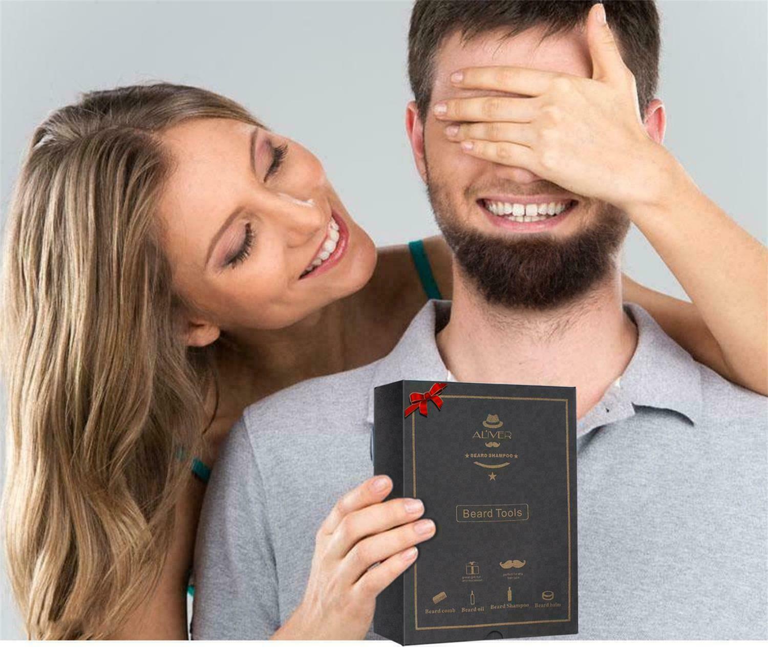 BeardHairGrowthCareGroomingcombKitOilBalmCombBrushShavingGiftSetforMenmangentlemanmalebeardcareoilbalmscisors2