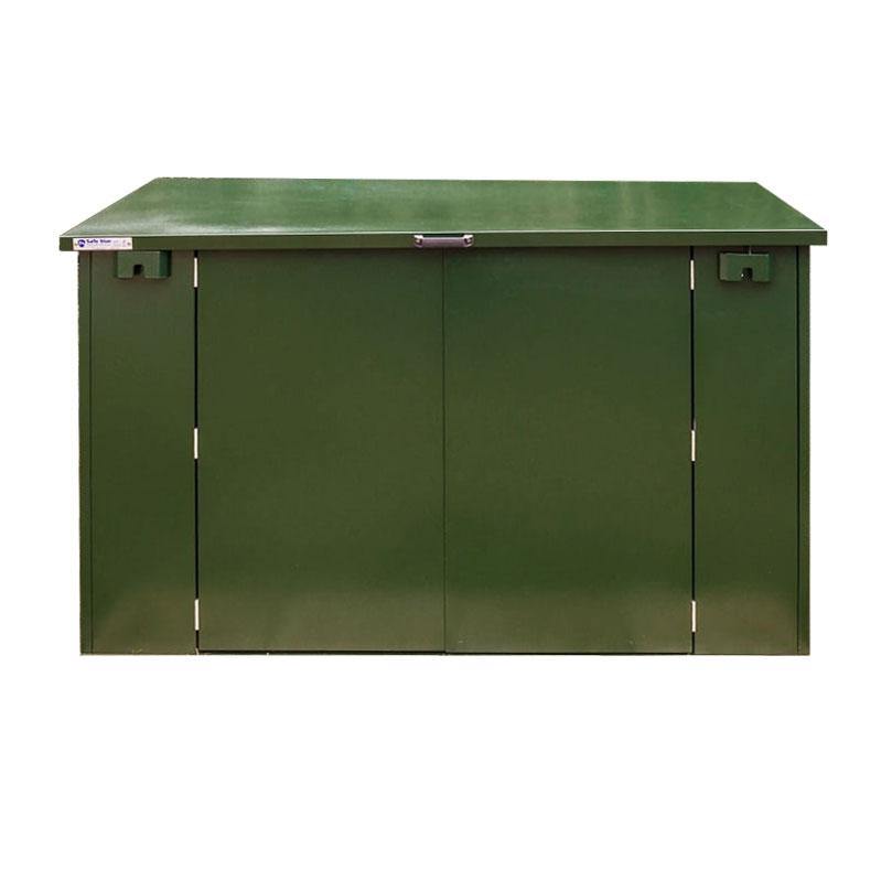 Safestor-ripon-secure-bike-dark-green-shed-closed