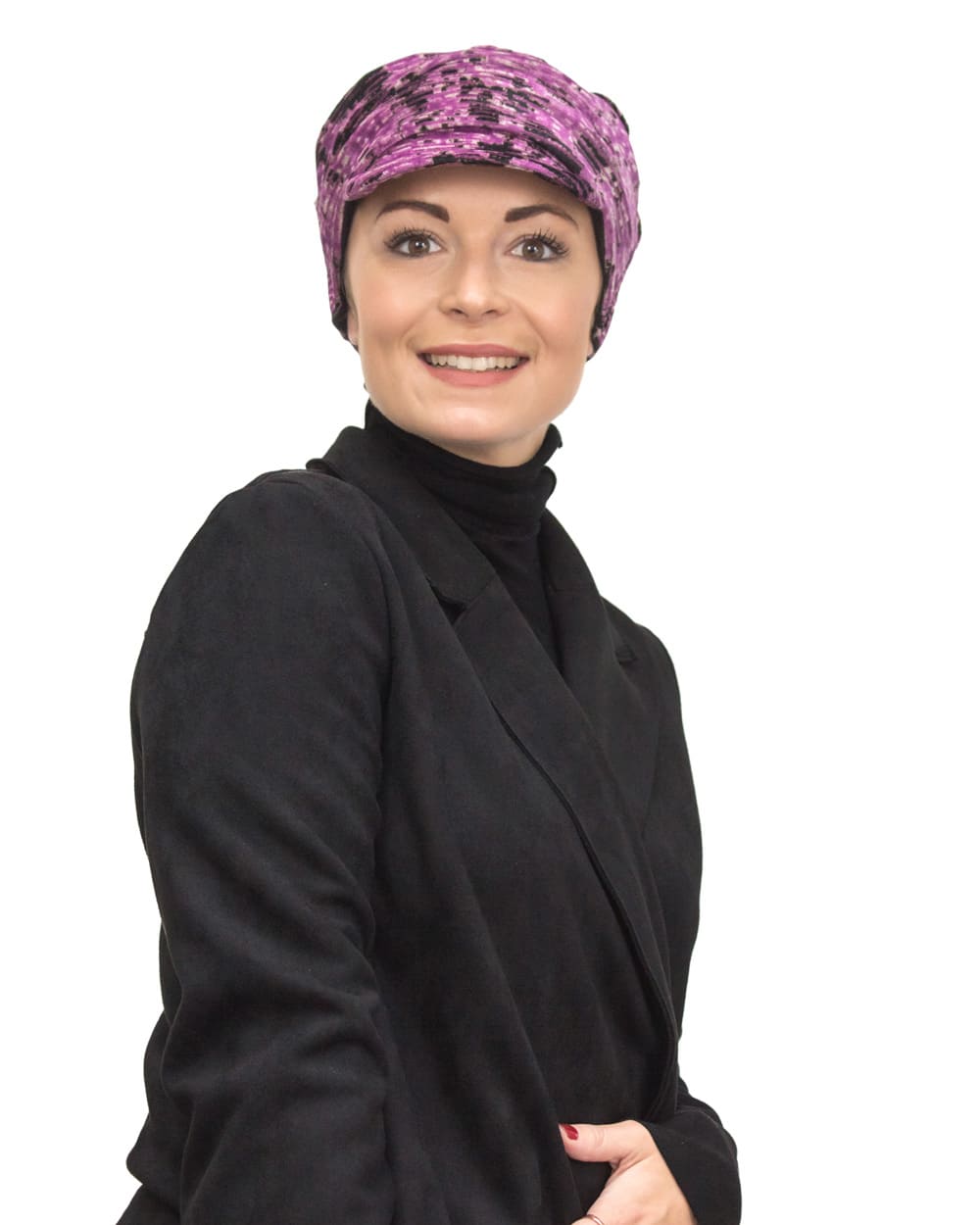 pink-chemo-cap-frnt-on