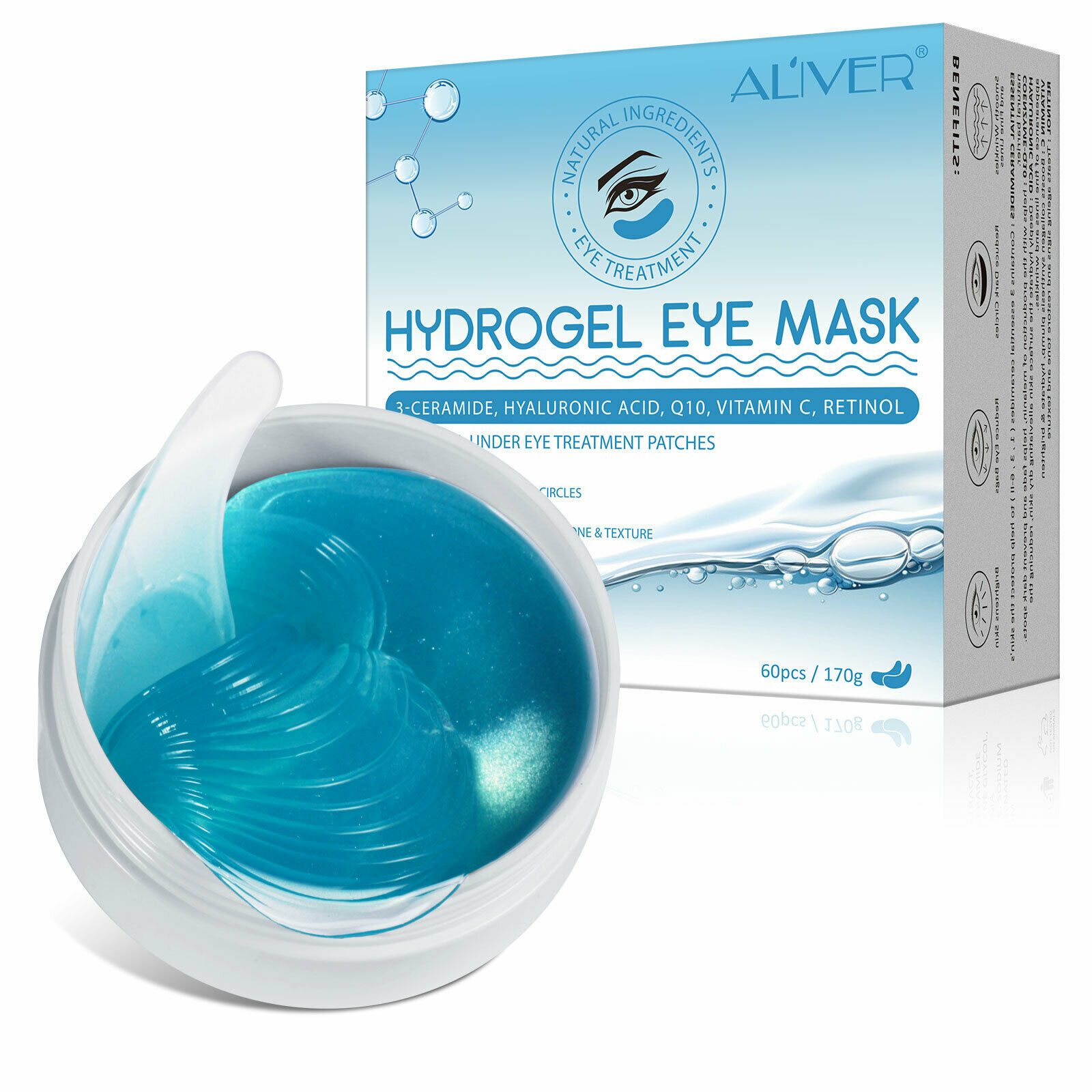 Aliver Hydrogel Hyaluronic & Retinol Mask Patches Under Eye Treatment