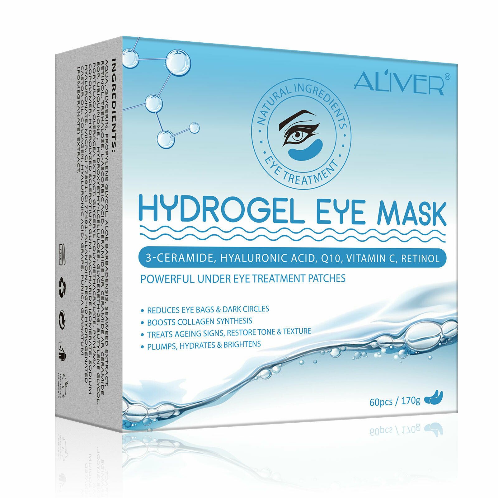 Aliver Hydrogel Hyaluronic & Retinol Mask Patches Under Eye Treatment