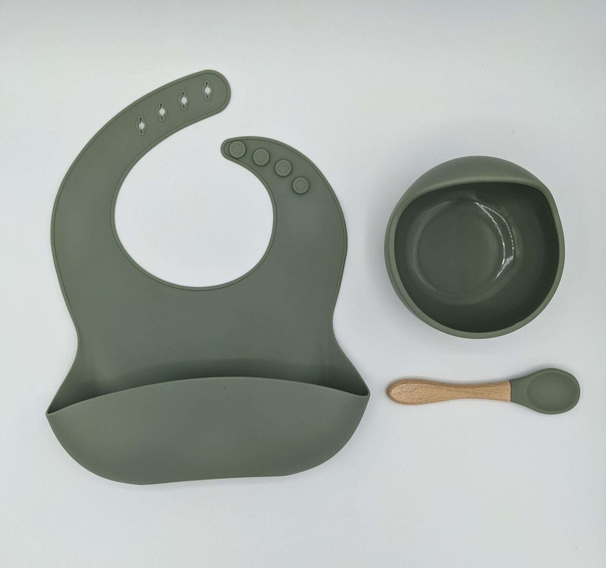 rust-and-silver-sage-silicone-suction-bowl-bib-and-spoon-set-wooden-spoon-711810