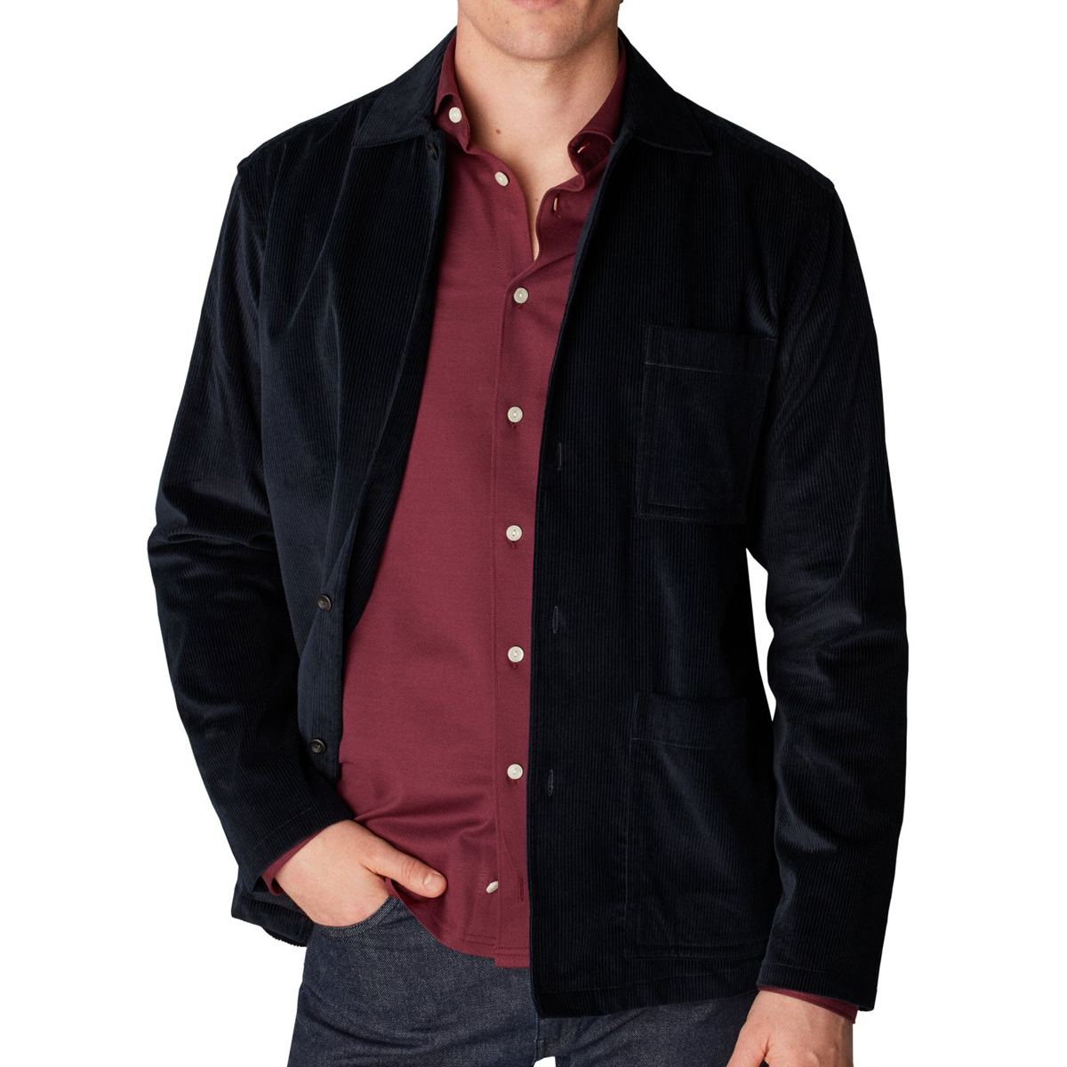 eton_dark_blue_corduroy_overshirt_model_open