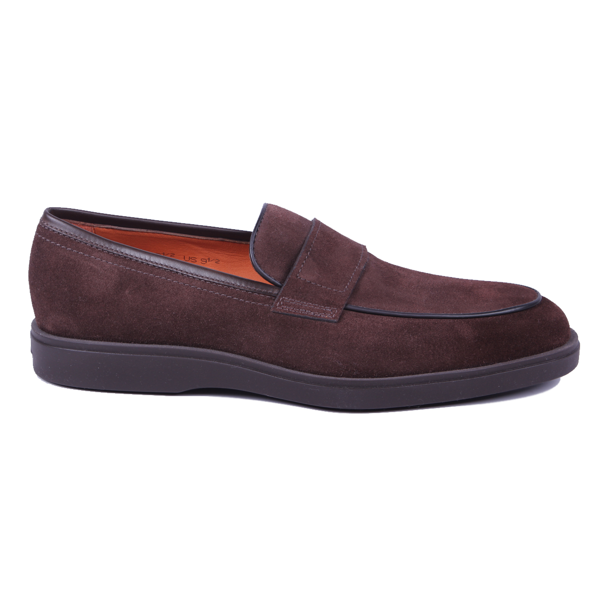 santoni_brown_suede_classic_slip-on_loafers_front