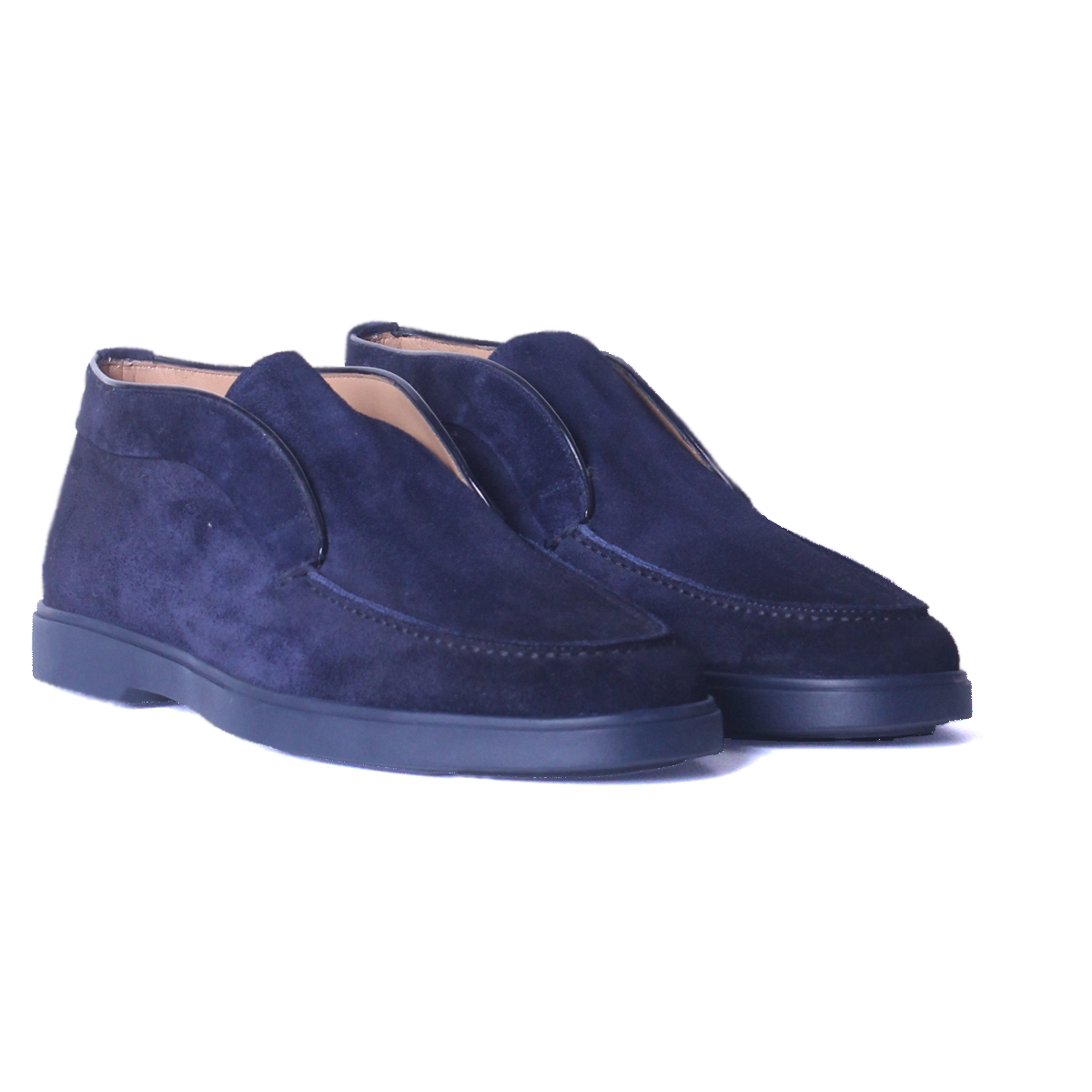 santoni_navy_suede_chukka_slip-on_shoes_0