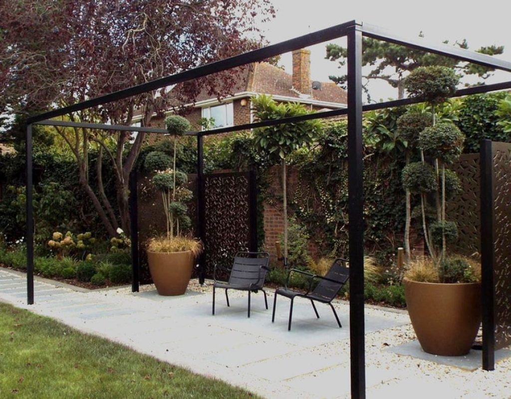 Pergola Material Corten Steel, Pergola Size 3000mm x 3000mm