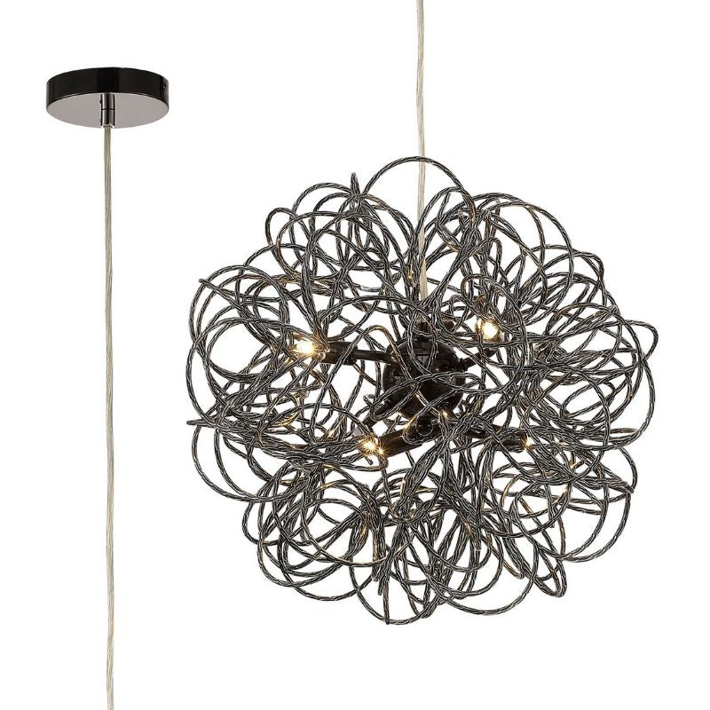 DecoD0093Cassidy6LightRoundPendantCeilingFittinginBlackFinish1