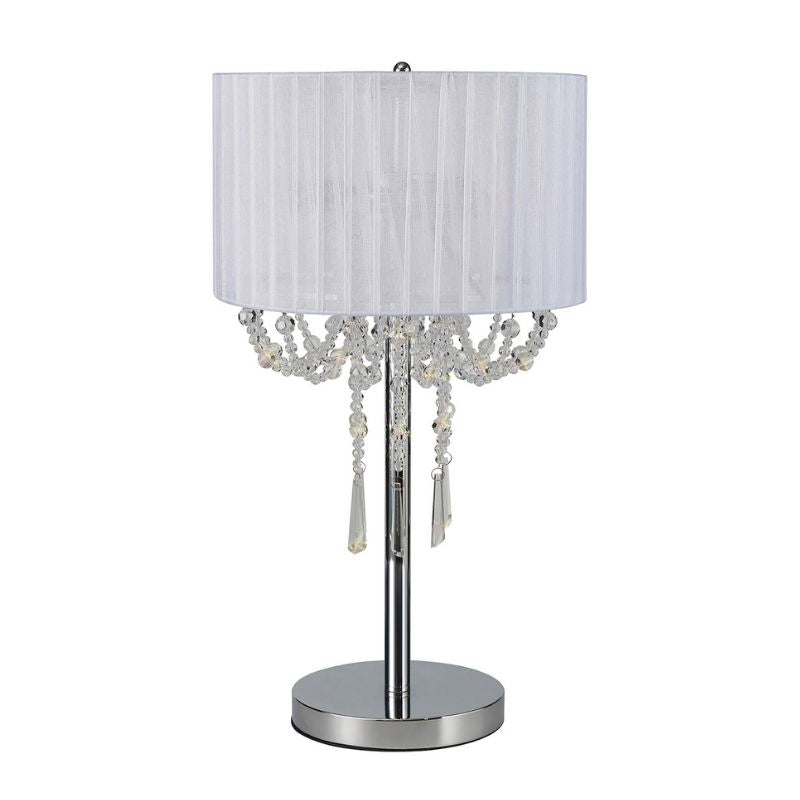 DiyasIL31749Freida3LightTableLampinPolishedChromeFinishandCrystal
