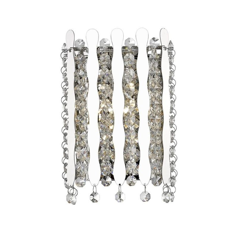 ImpexLightingIMP-A02-01-WB-CHBelizeSingleLightWallLightwithCrystalsFinishedinChrome