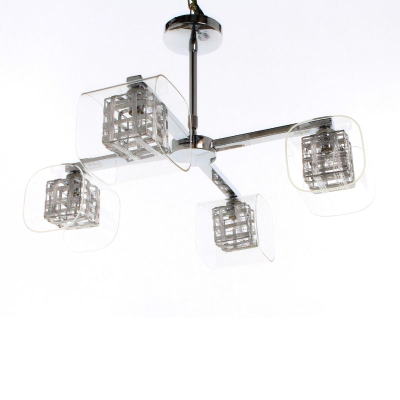 ImpexLightingPGH01515-04A-CHAvignonGlass4LightCeilingFittinginCrystalandChromeFinish