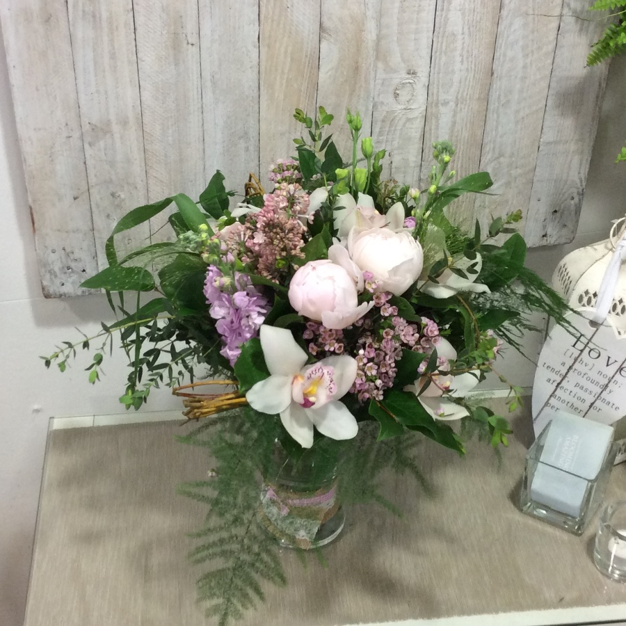 Peony-and-Orchid-Flower-Bouquet