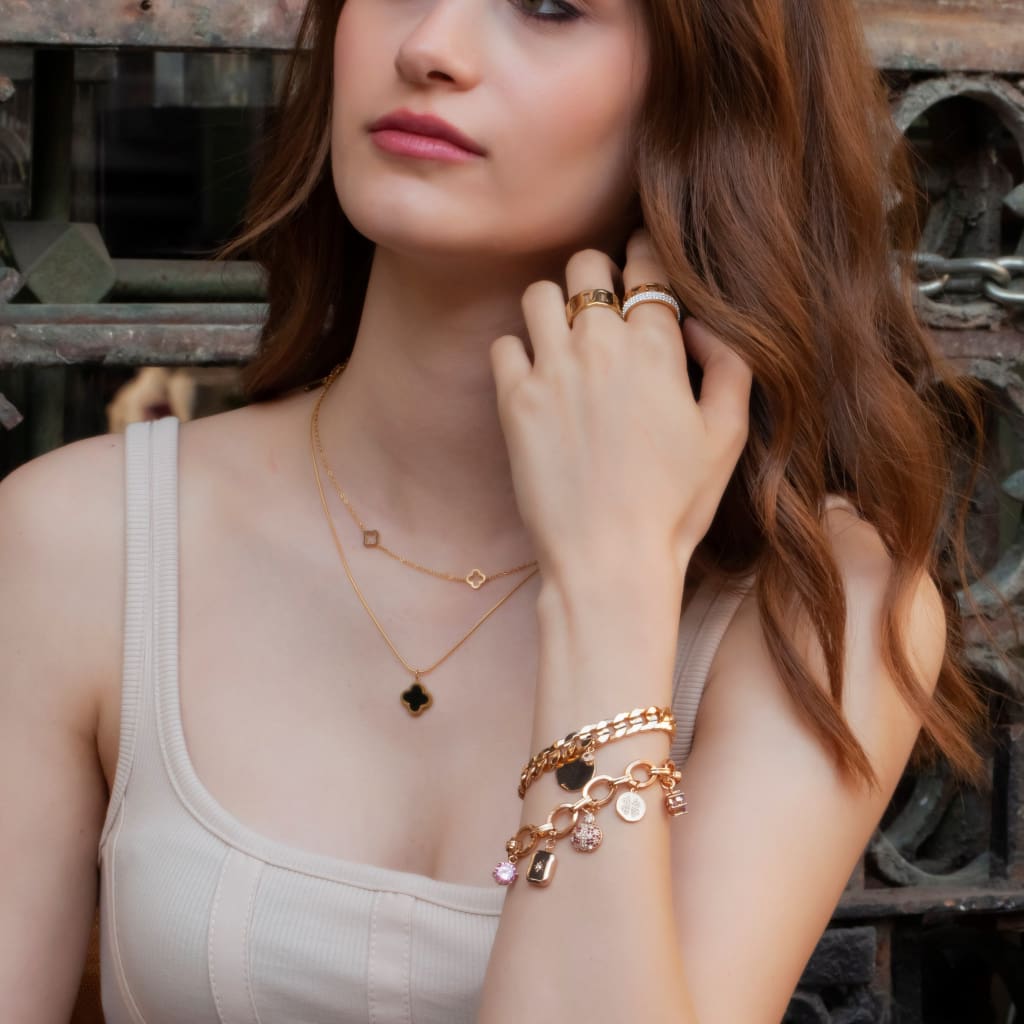 double-chain-clover-necklace-405-cm-gold-24k-badge-3-for-2-bestseller-dainty-delicate-ezavision-713