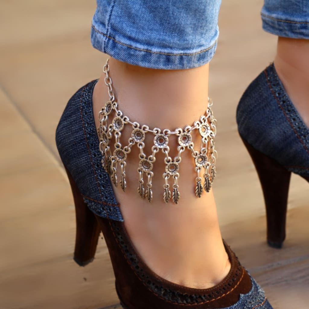 ezavision-leaf-detail-boho-anklet-adjustable-antique-silver-badge-3-for-2-ankle-bracelet-439