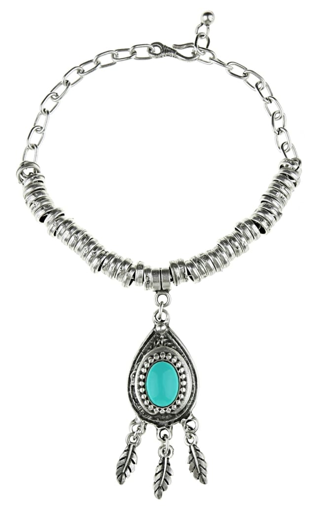 ezavision-turquoise-bead-ankle-bracelet-adjustable-antique-silver-badge-3-for-2-anklet-529