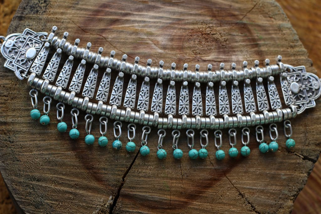 ezavision-turquoise-bead-large-anklet-adjustable-antique-silver-badge-3-for-2-ankle-bracelet-777