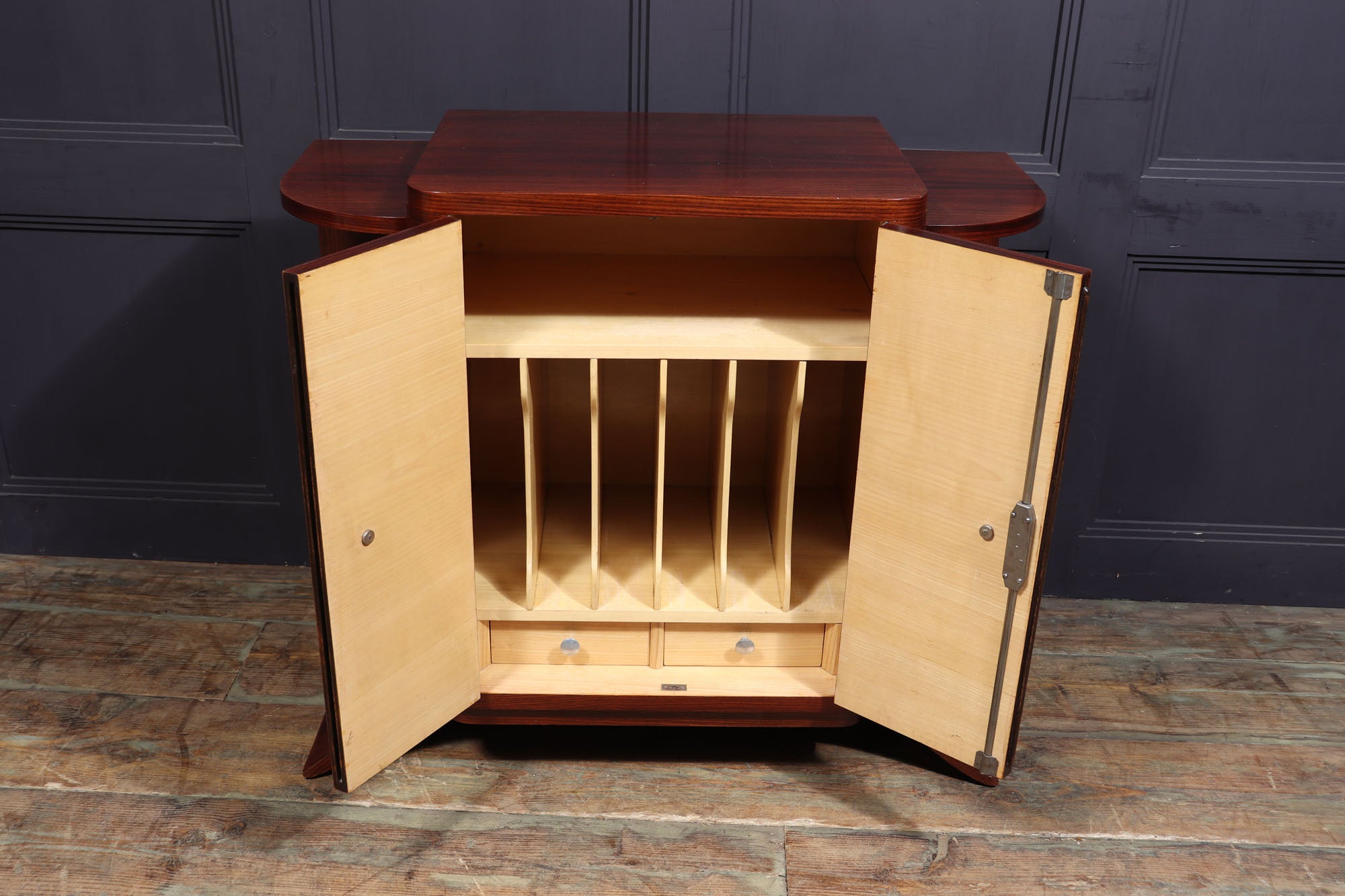 French-Art-Deco-Rosewood-Cabinet-open