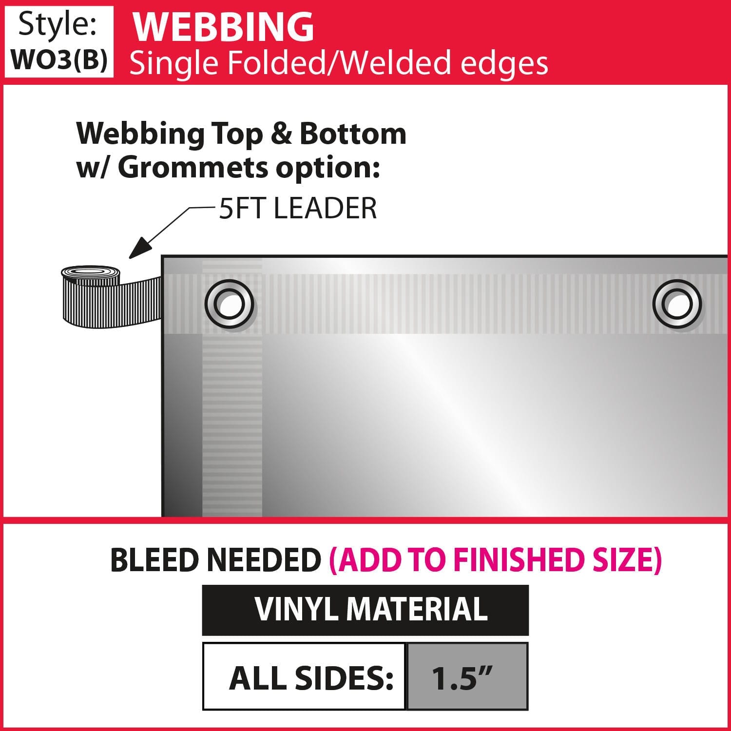 Webbing-with-Leader-with-Grommets