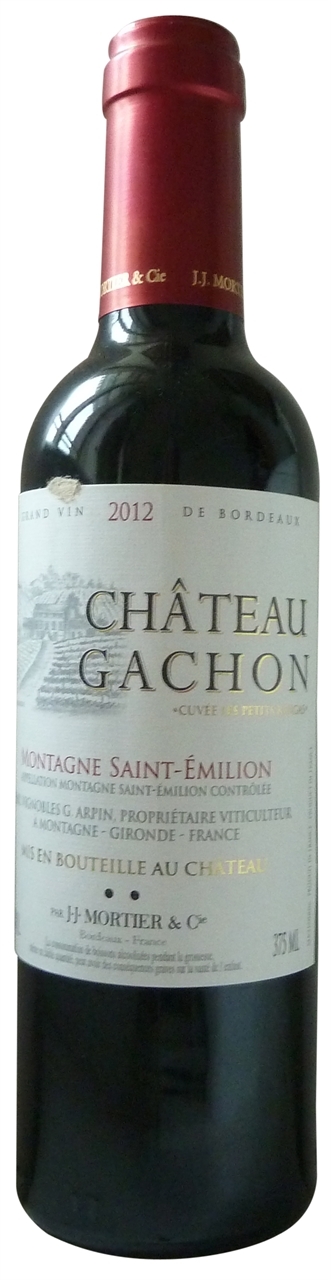 Half Bottle Chateau Gachon (375ml), 2016, Montagne St Emilion