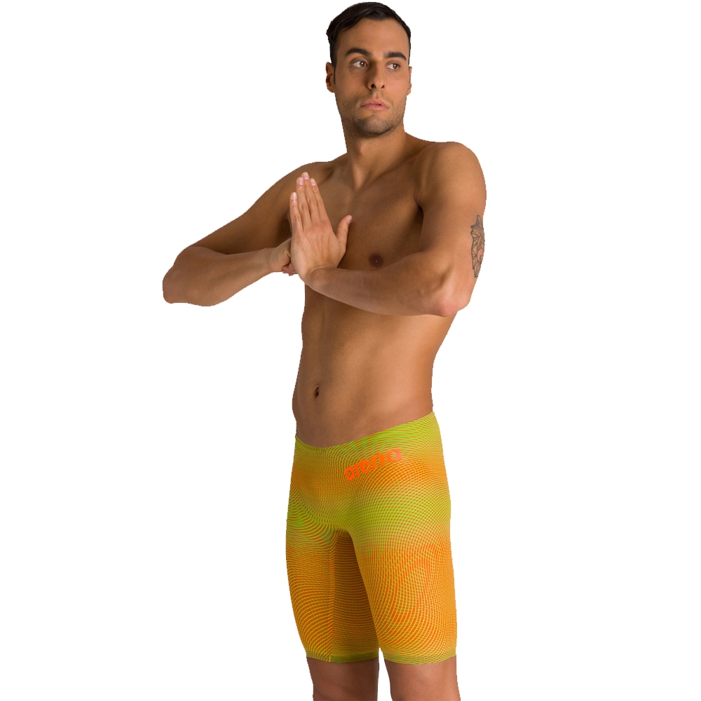 Mens Carbon Air2 Jammer – Orange/Lime 30″ – Arena