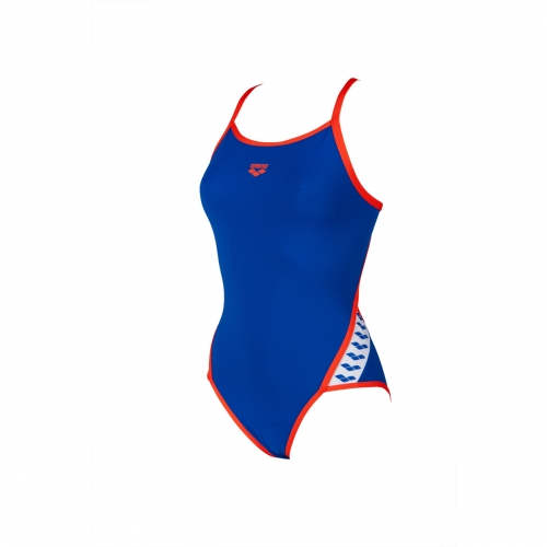 Womens Team Stripe Swimsuit 42″ Blue-Nect – Arena