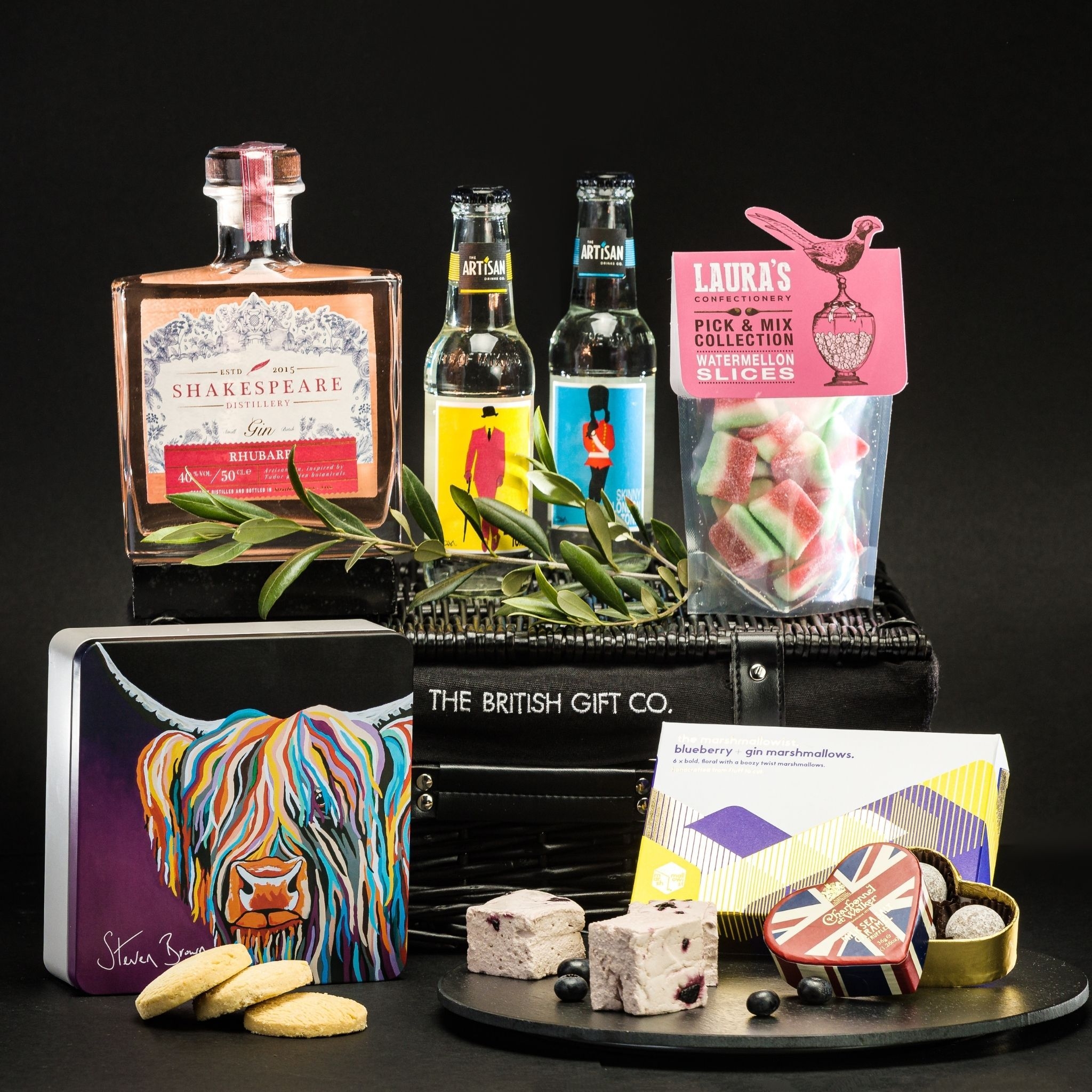 Rhubarb Gin & Tonic Gift Set with Sweets | Gifts for Gin Lovers – The British Gift Co.