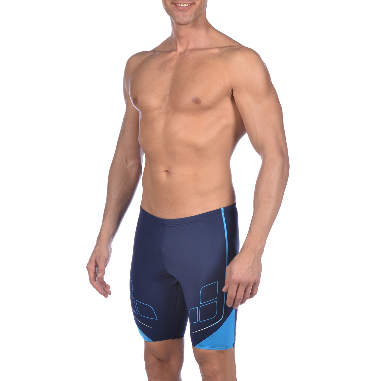 Mens Destiny Swim Jammer 44″ Navy-Turquoise – Arena