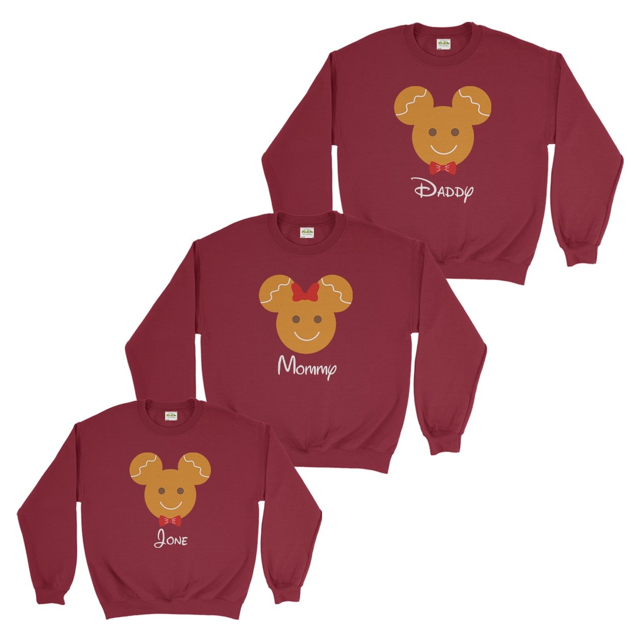 Christmas Gingerbread Man Family Matching Christmas Sweatshirt – Ai Printing, Kids – XL (12-13)