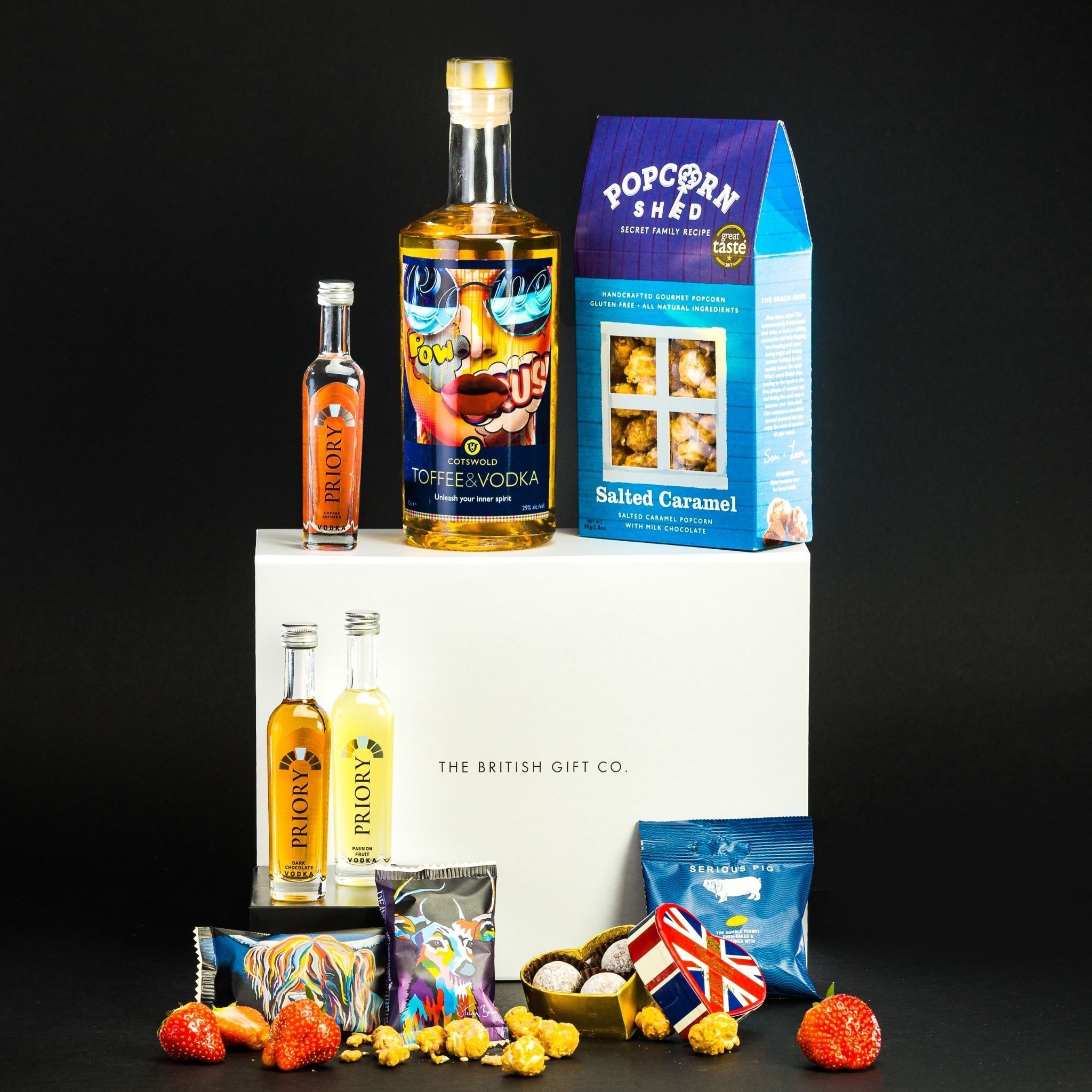 Vodka Gift Set with Flavoured Minis, Truffles & Luxury Treats – The British Gift Co.