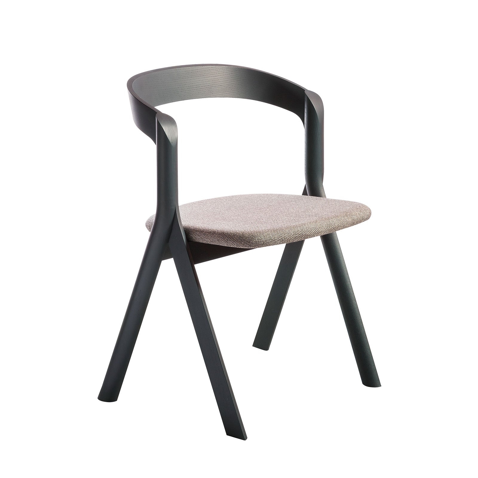 Diverge – Chair Ash Stained Walnut – Twins Dust Gray – Miniforms – Indor
