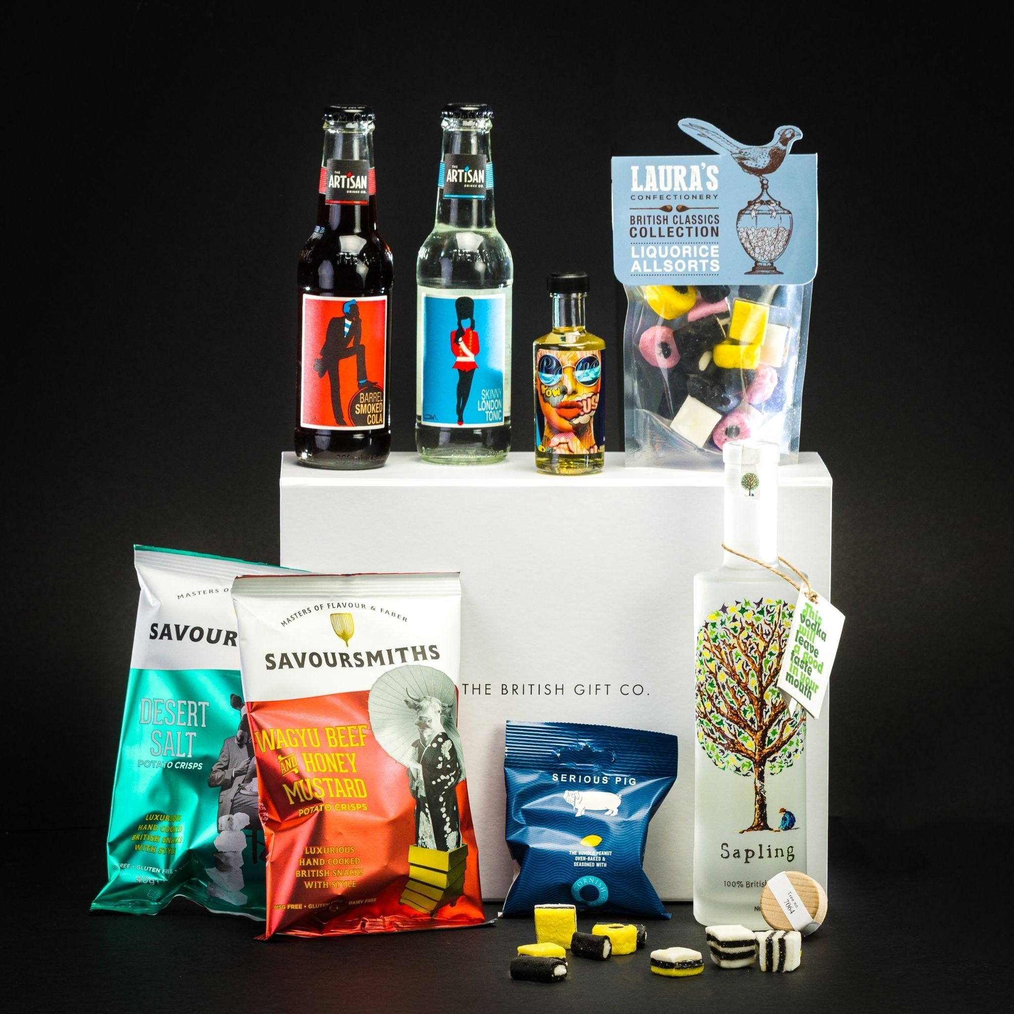 Vodka Gift Set with Flavoured Miniature Taster, Cola & Bar Snacks – The British Gift Co.