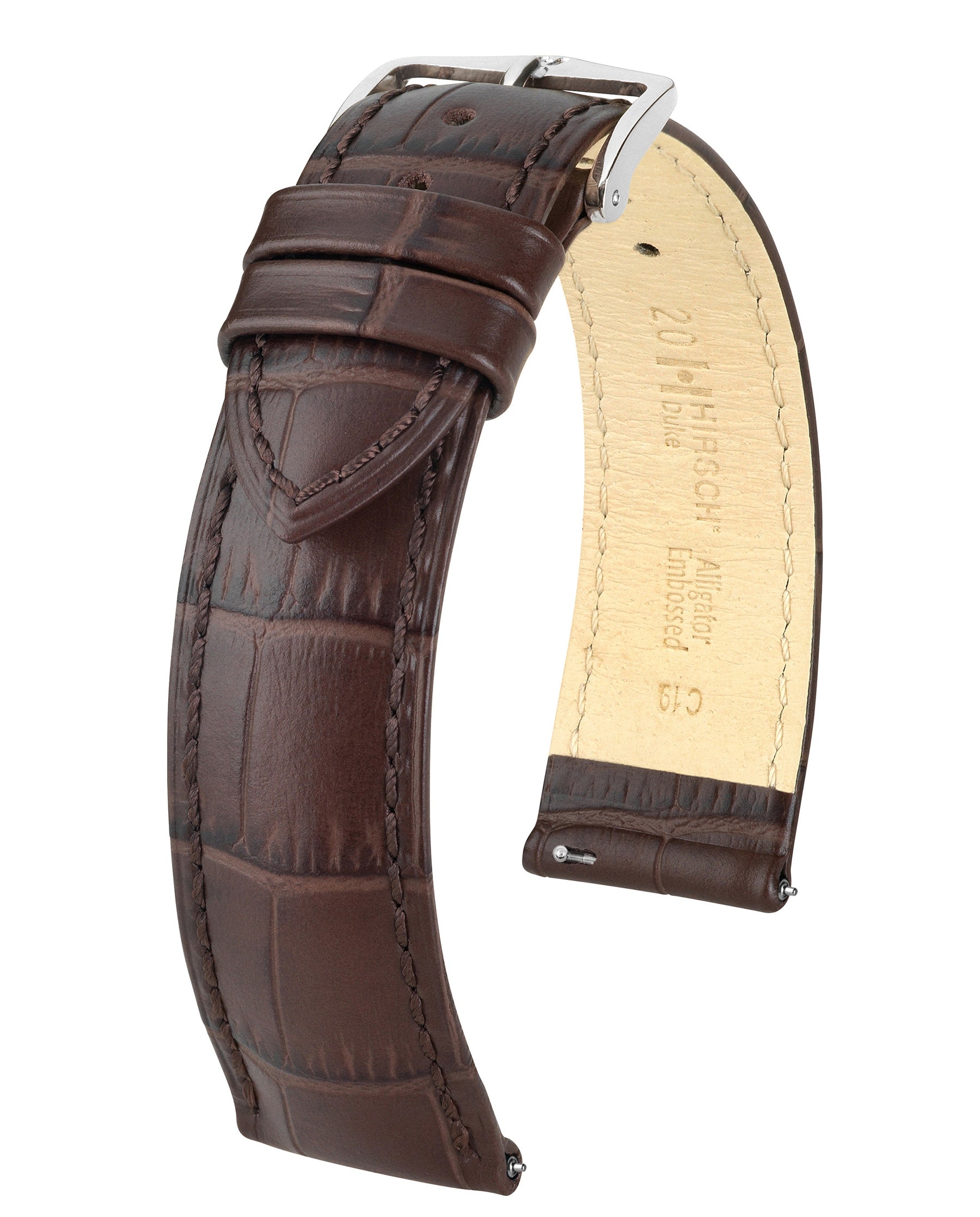 Hirsch Duke Watch Band Brown | Medium Length- 20mm – Strapped For Time
