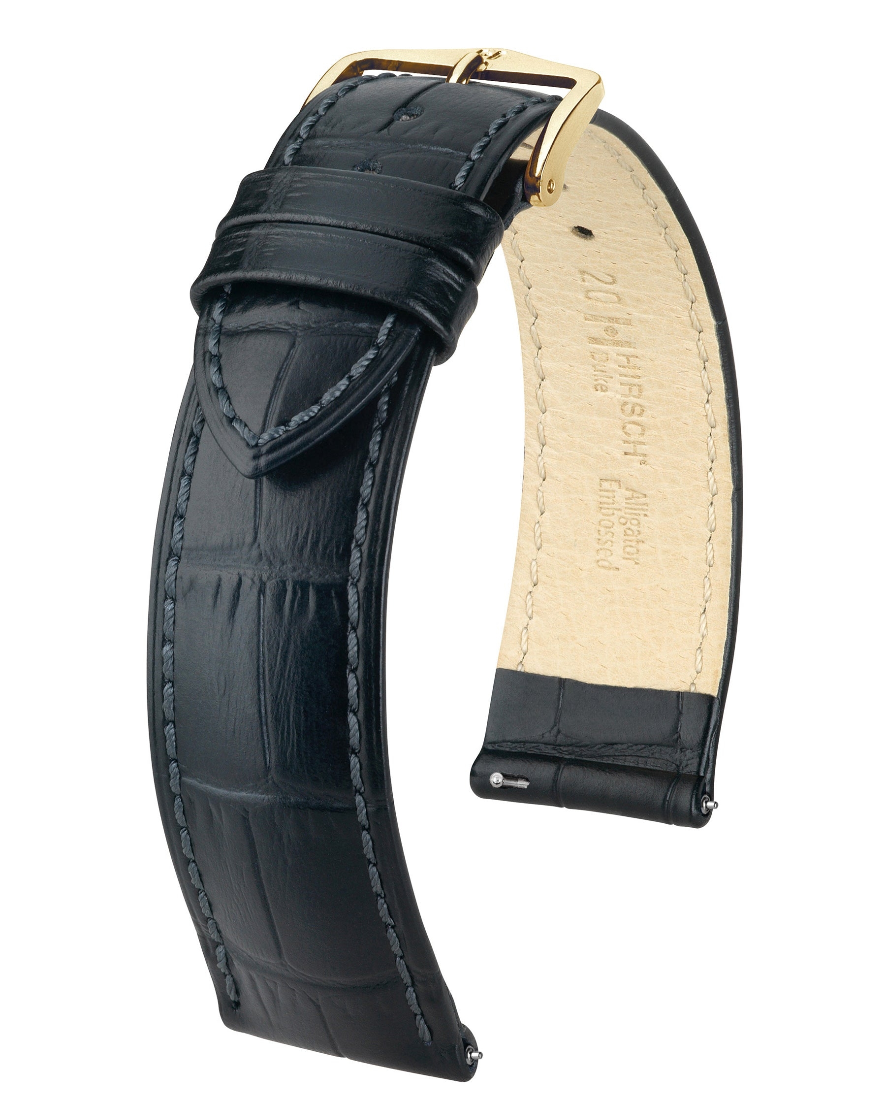 Hirsch Duke Watch Band Black- 21mm – Strapped For Time