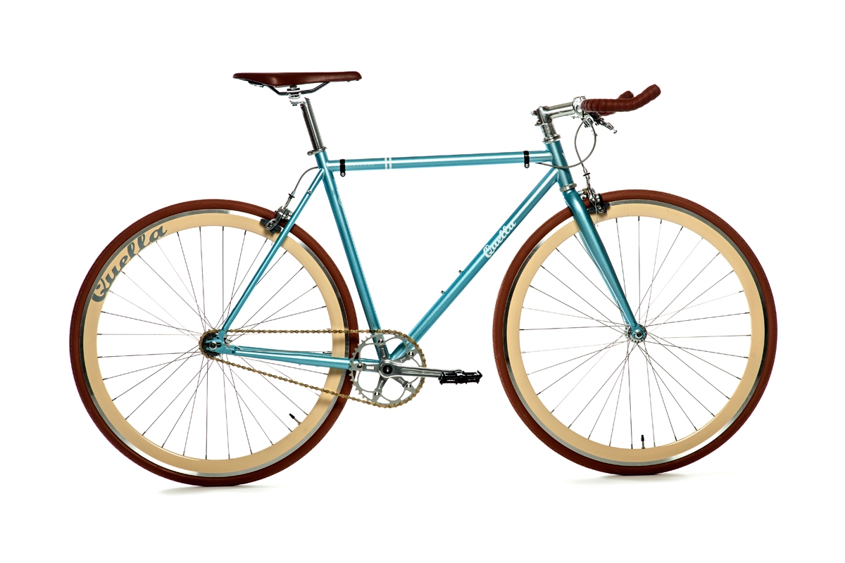 Single Speed Bike – Fixie Bicycle – Light Blue – 61cm ( 6′ 2″ & above ) – Quella Bicycles