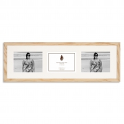 Solid Oak Multi Aperture Photo Frame for three 7×5/5x7in landscape photos