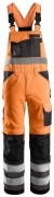 Snickers 0113 High-Vis Bib & Brace Trousers Class 2 – DEL Workwear Orange/Black / 52