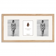 Solid Oak Multi Aperture Photo Frame for three 7×5/5x7in portrait photos