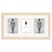 White Shabby Chic Multi Aperture Photo Frame for three 7×5/5x7in portrait photos