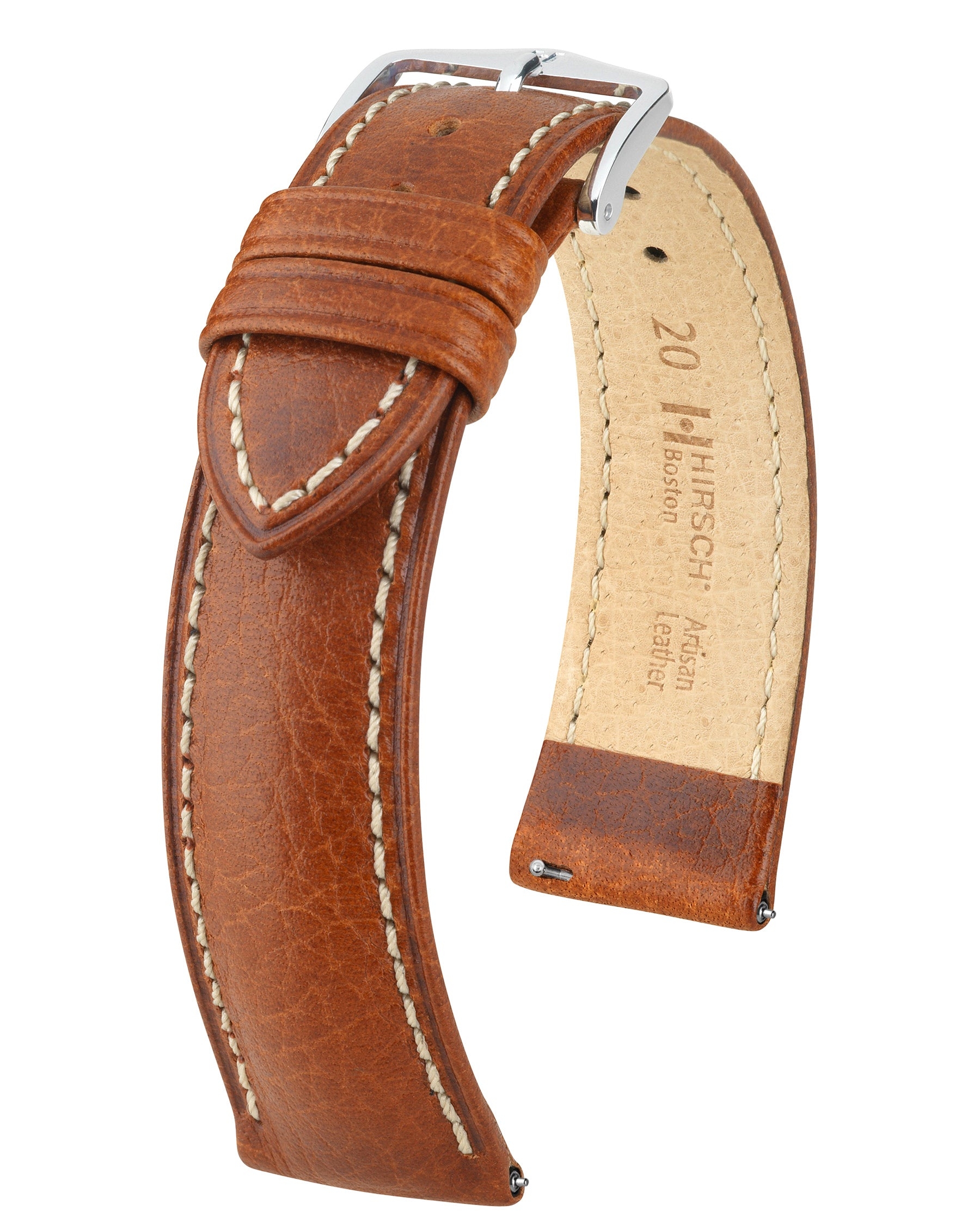 Hirsch Boston Gold Brown | Medium Length- 16mm – Strapped For Time