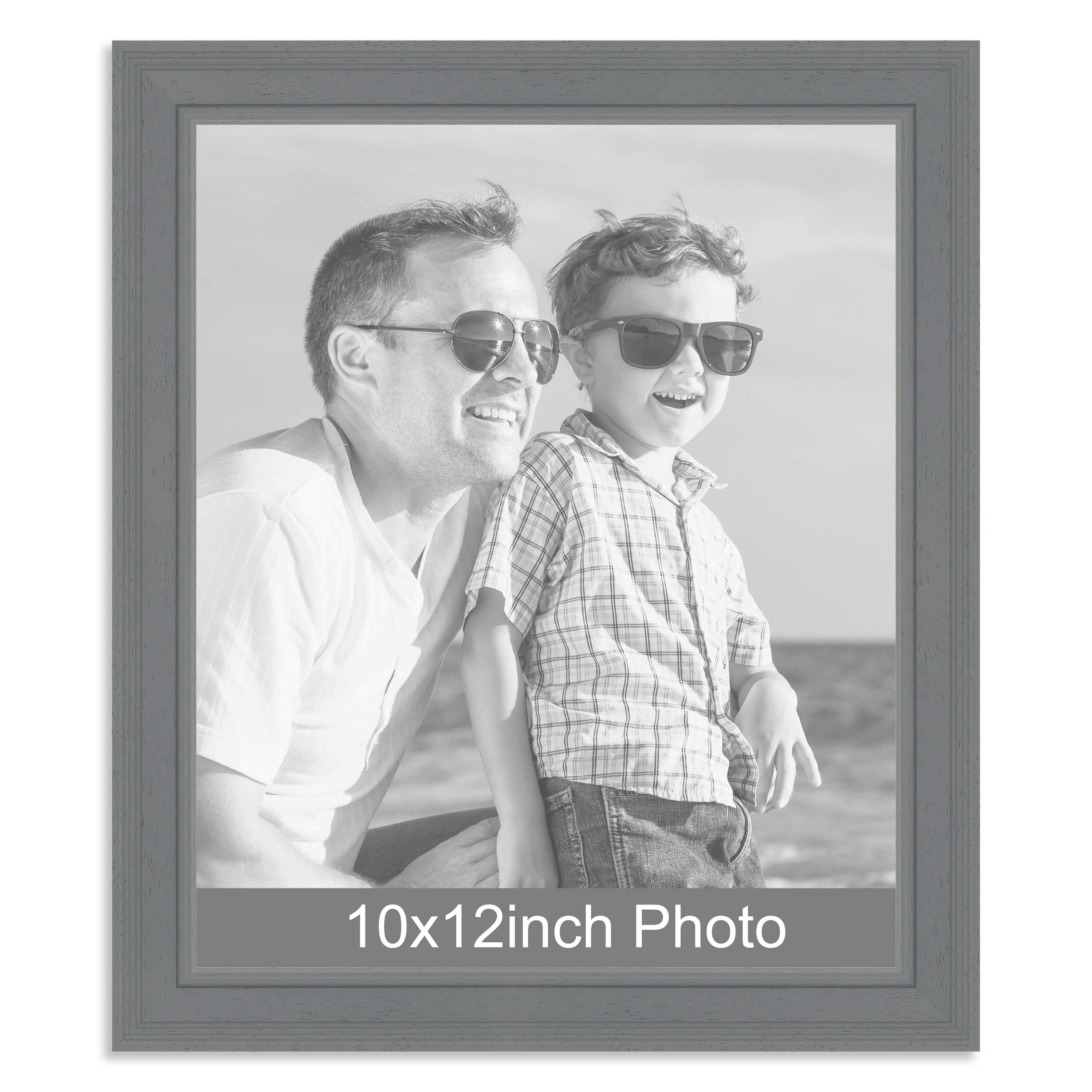 10 x 12inch Grey Wooden Photo Frame for a 10×12/12x10in photo