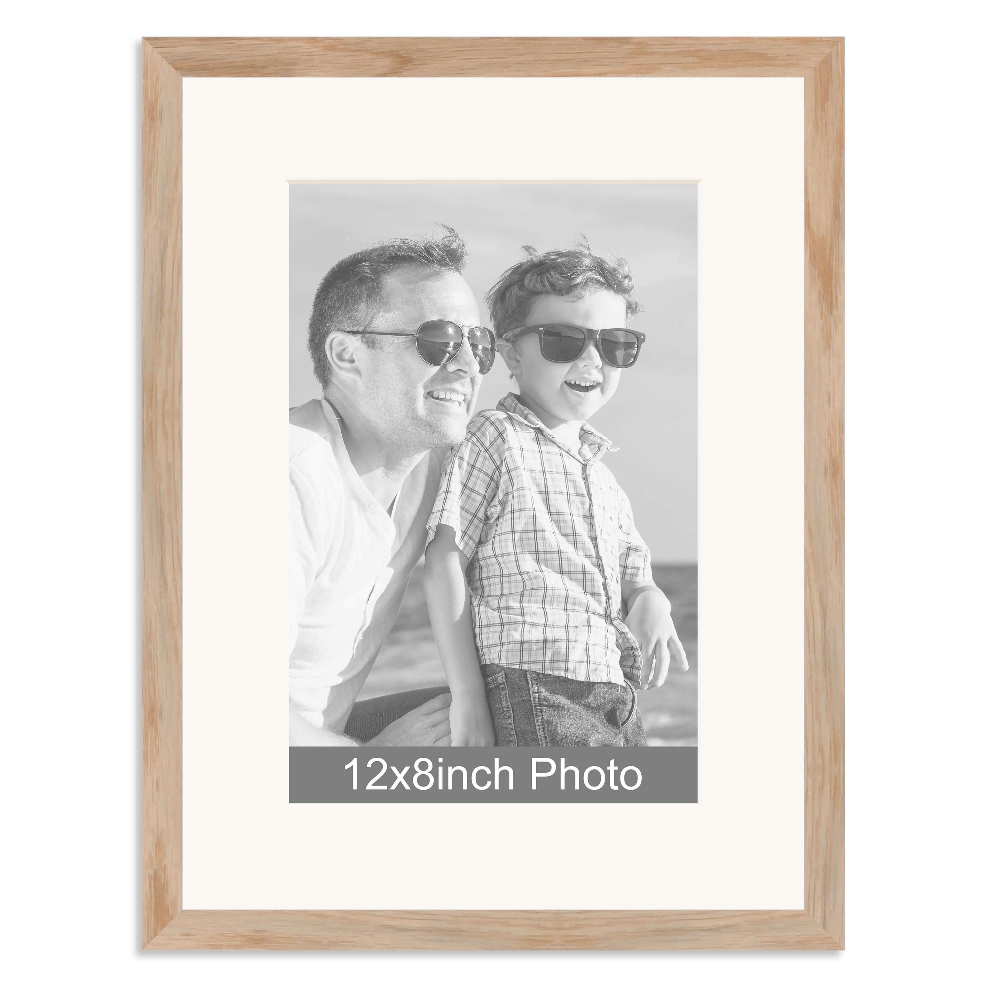 Solid Oak Wooden Photo Frame for a 12×8/8x12in Photo